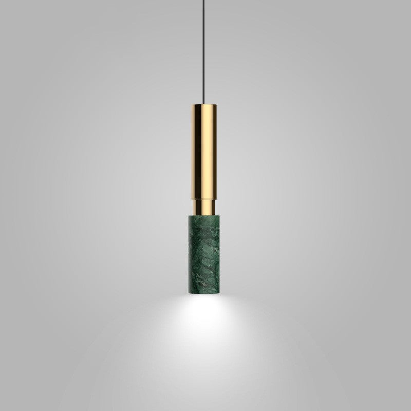 Slanke Marmeren Design Hanglamp – Cilinderdesign