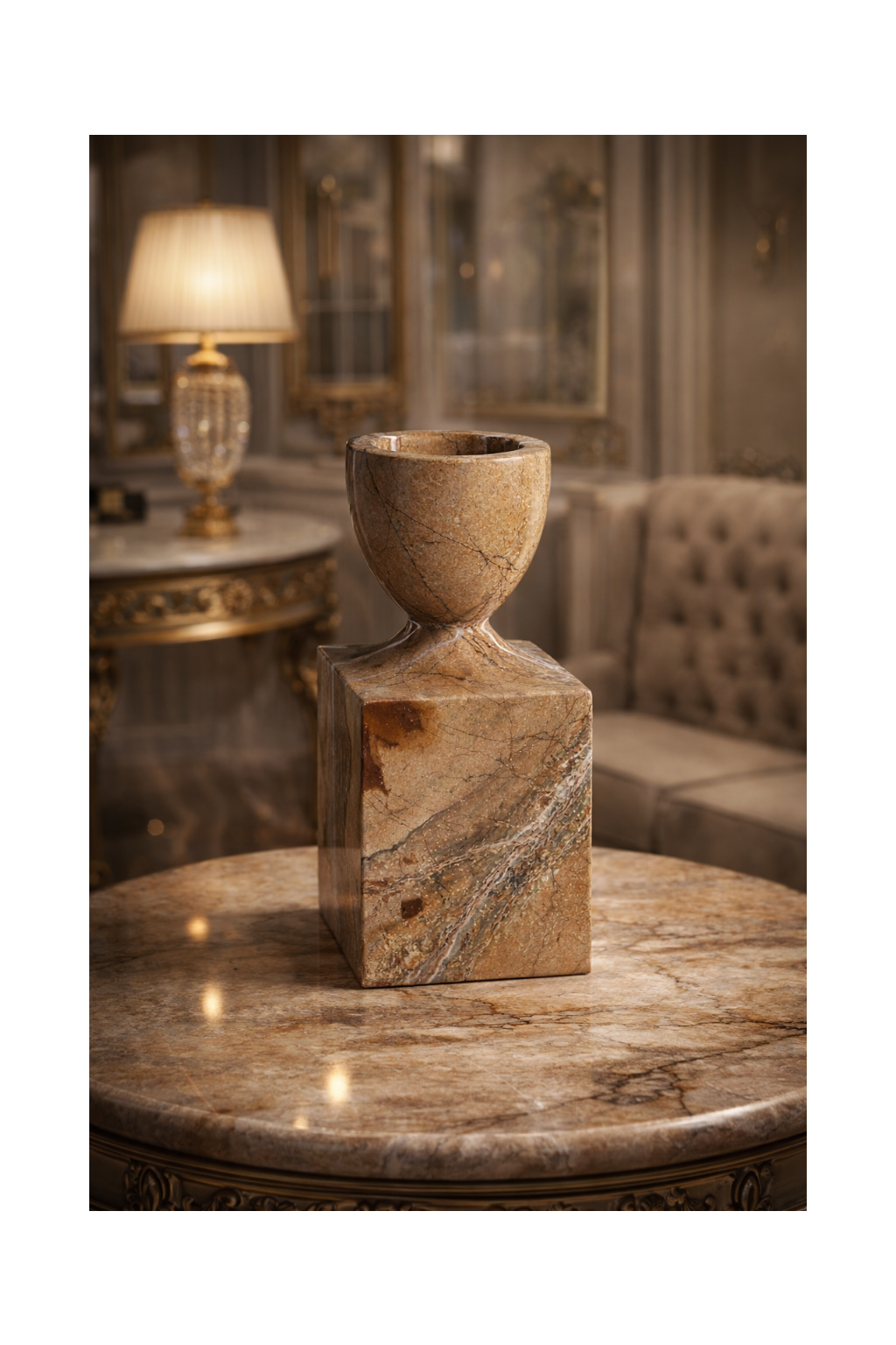 Marmeren Vaas Rosso – Tall & Block Design