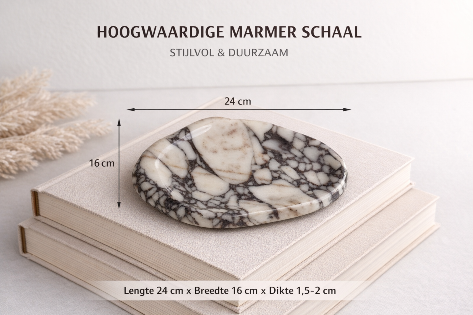 Natuurlijke Marmeren Tray – Minimalistische Luxe