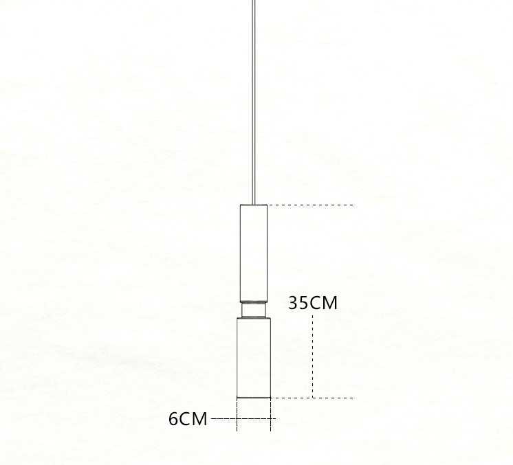 Slanke Marmeren Design Hanglamp – Cilinderdesign